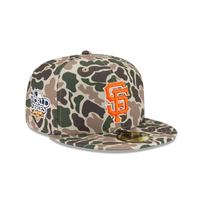 San Francisco Giants Gorra | New Era MLB Duck Camo 59fifty Fitted Cap Mexico - Verdes